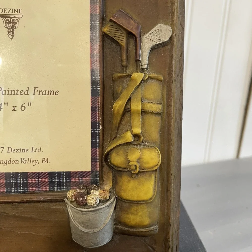 1997 The Golf Club by Dezine Hand Painted Picture Frame 4